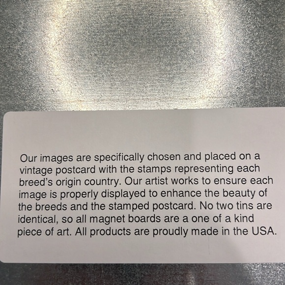 Boxer Magnet Board with 2 dog bone magnets and  ribbonn hang tag for hanging - Picture 5 of 7